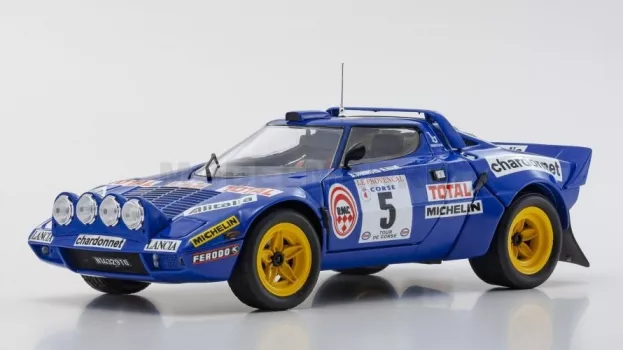 Kyosho Lancia Stratos Hf night Version N 5 2nd Rally Tour De Corse 1976 B.darniche A.mahe 1:18 08130C