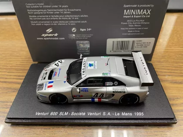 Spark Venturi 600 Slm Team Societe Venturi S.a. N 44 24h Le Mans 1995 J.m.gounon P.belmondo A.trevisiol 1:43 S2263