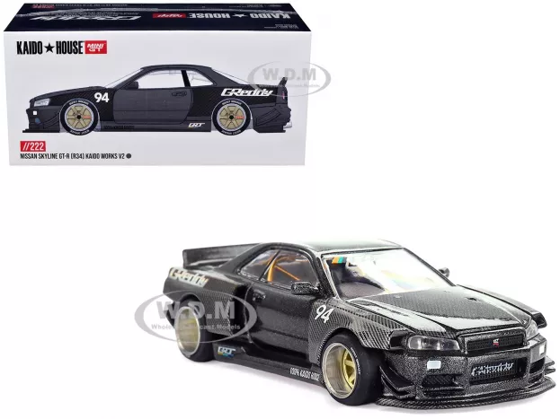 Mini GT Nissan Skyline Gt-r r34 N 94 Kaido Works Greddy V2 Coupe 1997 1:64 KHMG222