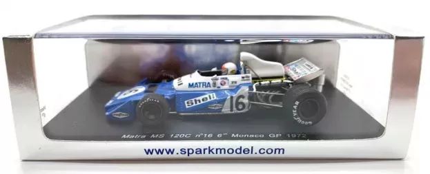 Spark Matra Simca F1 Ms 120c N 16 Monaco Gp 1972 Chris Amon 1:43 S1606