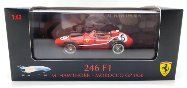 Hot Wheels Ferrari F1 Dino 246 N 6 World Champion Marocco Gp 1958 Mike Hawthorn 1:43 T6277