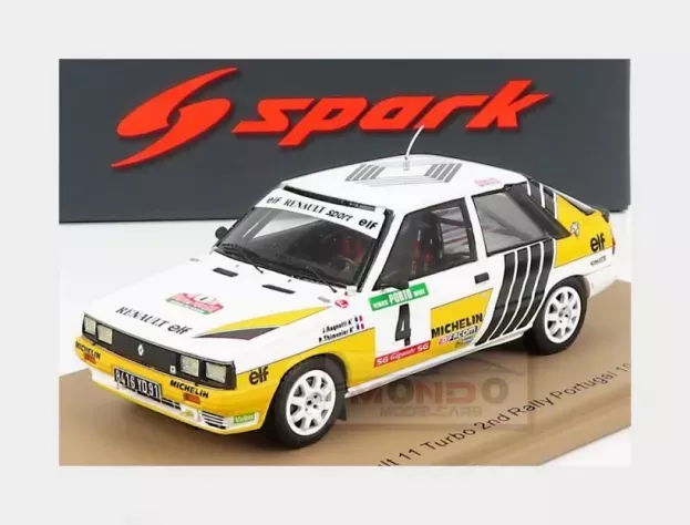 Spark Renault R11 Turbo N 4 2nd Rally Porugal 1987 J.ragnotti P.thimonier 1:43 S5568