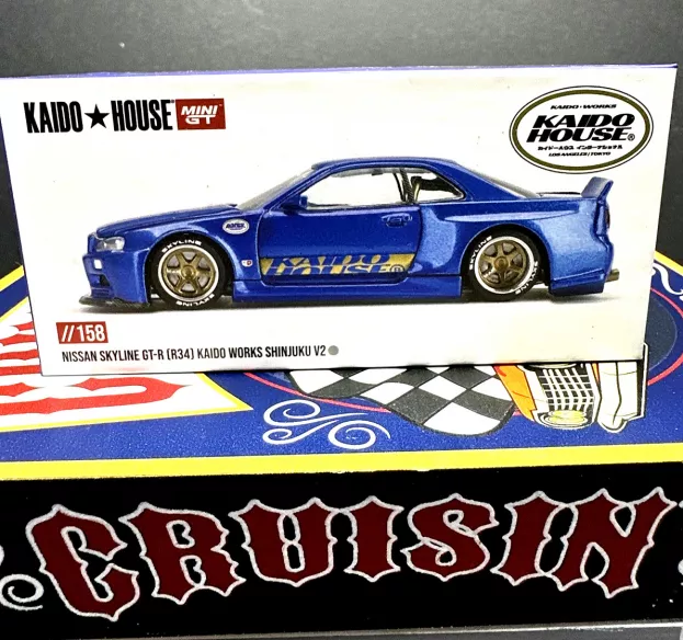 Mini GT Nissan Skyline Gt-r r34 Kaido Works v2 Aero Shinjuku V2 1999 1:64 KHMG158