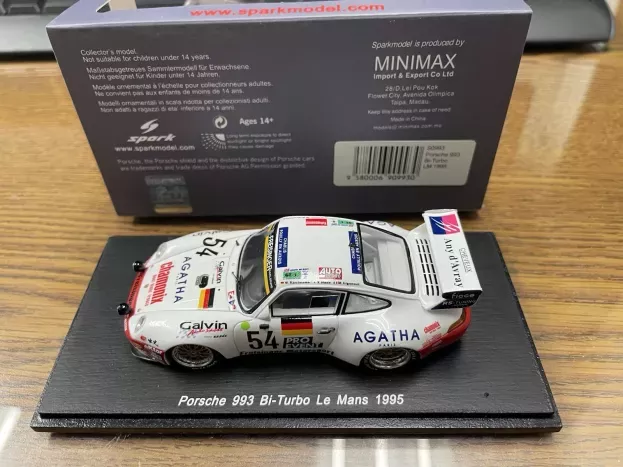 Spark Porsche 911 993 Bi-turbo Team Freisinger Motorsport N 54 24h Le Mans 1995 W.kaufmann Y.hane M.ligonnet 1:43 S0993