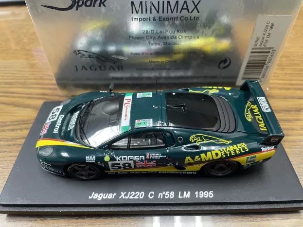Spark Jaguar Xj220c Team Pc Automotive Jaguar N 58 24h Le Mans 1995 W.percy B.thuner O.iacobelli 1:43 S0765