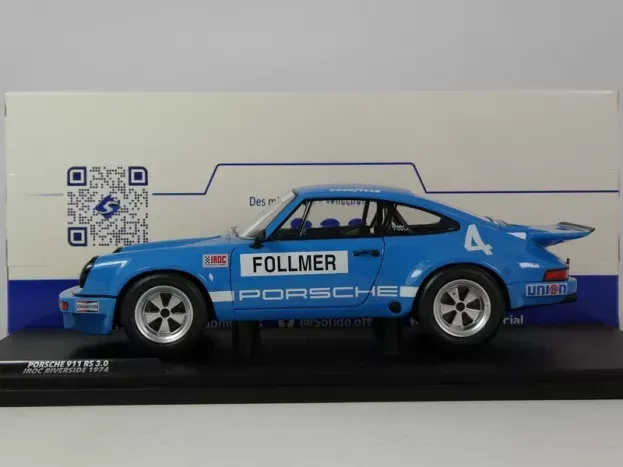 Solido Porsche 911 Carrera 3.0 Rsr N 4 Iroc Riverside 1974 George Follmer 1:18 1810702