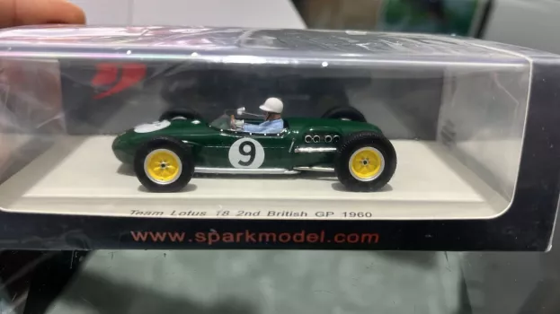 Spark Lotus F1 18 Team Lotus N 9 2nd British Gp 1960 John Surtees 1:43 S1825