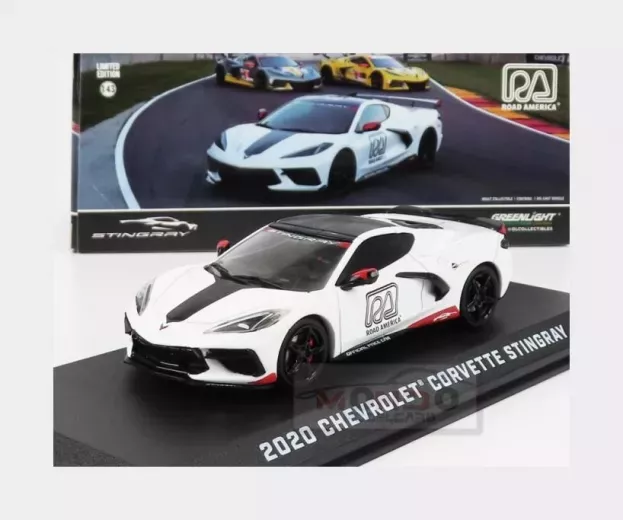 Greenlight Chevrolet Corvette C8 Official Pace Car Road America 2020 1:43 86623