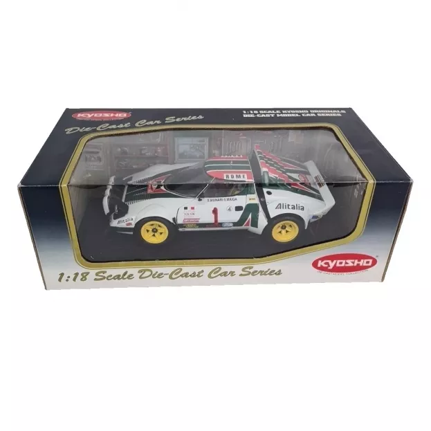 Kyosho Lancia Stratos Hf Alitalia night Version N 1 Winner Rally Montecarlo 1977 Sandro Munari Silvio Maiga 1:18 08132A