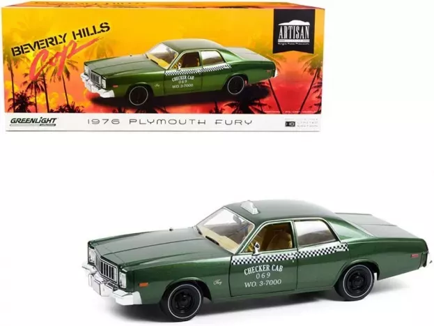 Greenlight Plymouth Fury Checker Cab Taxi 1976 Beverly Hills Cop 1:18 19110