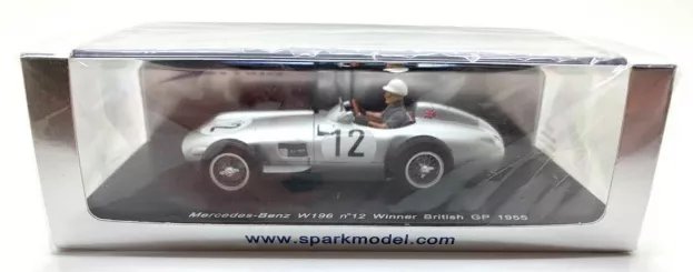 Spark Mercedes F1 W196 N 12 Winner Gp British 1955 Stirling Moss 1:43 S1052