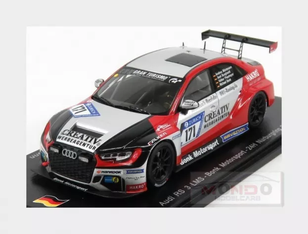 Spark Audi A3 Rs3 Lms Team Bonk Motorsport N 171 Nurburgring 2017 M.bonk V.piepmeyer A.burghardt A.montmann 1:43 SG304