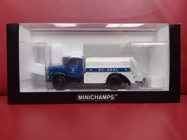 Minichamps Mercedes L3500 2a Autobotte Tanker Truck Bv-aral 1955 1:43 350071