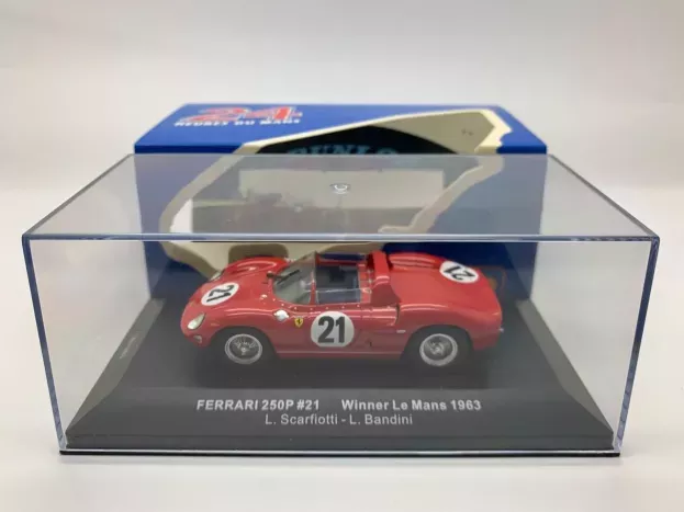IXO Models Ferrari 250p Spider 3.0l V12 Team Ferrari Spa Sefac N 21 Winner 24h Le Mans 1963 Ludovico Scarfiotti Lorenzo Bandini 1:43 LM1963