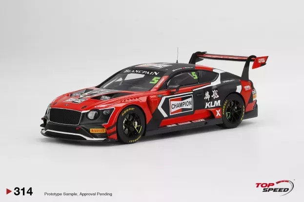 Truescale Bentley Continental Gt3 N 5 Champion Blancpain Gt Asia 2018 1:18 TS0314