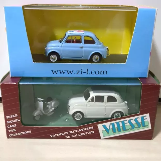 Vitesse Fiat 500 + Piaggio Vespa 50 1:43 500