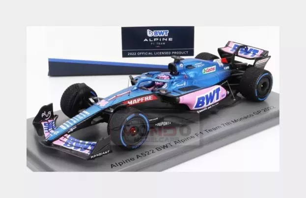 Spark Alpine F1 A522 Team Alpine Bwt N 14 Monaco Gp 2022 Fernando Alonso 1:43 S8520
