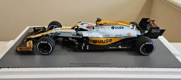 Spark Mclaren F1 Mcl35l Team Mclaren N 3 Monaco Gp 2021 Daniel Ricciardo 1:18 18S596