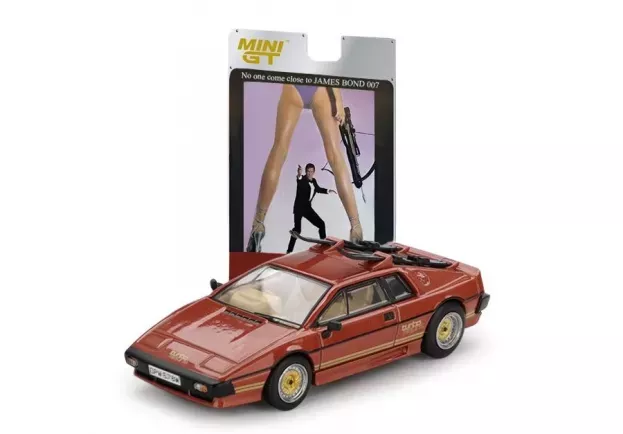 Mini GT Lotus Esprit Turbo Con Sci With Ski 1981 007 James Bond For Your Eyes Only Solo Per I Tuoi Occhi English Blister Packaging 1:64 MGT00912-007E