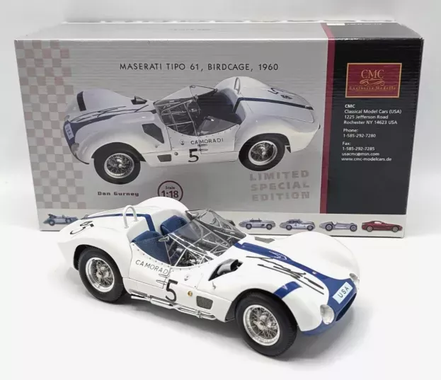 CMC Maserati Tipo 61 Birdcage 1960 sign Dan Gurney 1:18 M-062