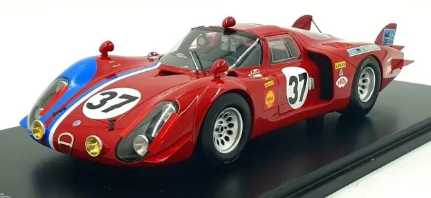 Spark Alfa Romeo T33 2 1996cc V8 Team Vds Racing N 37 24h Le Mans 1968 T.pilette R.slotemaker Con Vetrina With Showcase 1:18 18S512