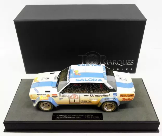Top Marques Fiat 131 Abarth N 1 Winner Rally 1000 Lakes 1980 M.alen I.kivimaki 1:18 TOP043E