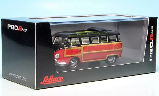 Schuco Volkswagen T1 Samba Minibus Woody Open Roof 1962 1:43 8943