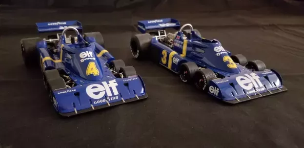 Truescale Tyrrell 2x F1 P34 Gp Swedish 1976 N 3 Winner J.scheckter N 4 2nd P.depailler 1:18 TSM10186
