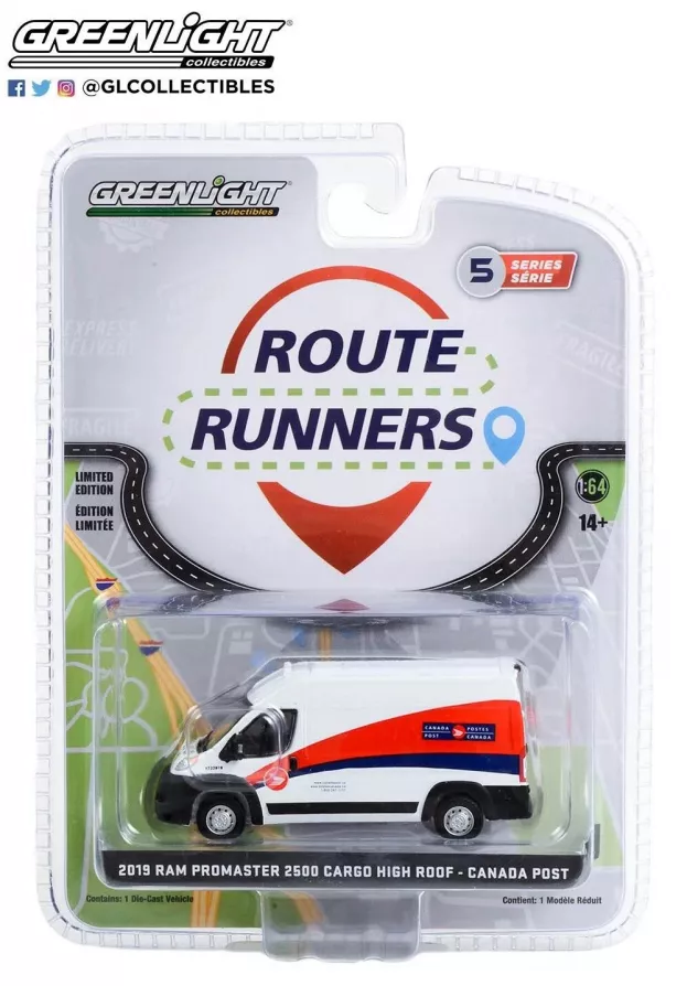 Greenlight Dodge Ram 2500 Promaster Van Cargo High Roof Canada Post 2019 1:64 53050D