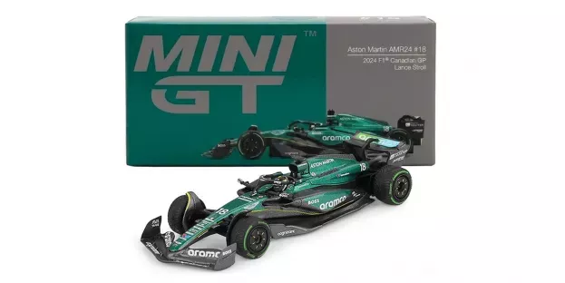 Mini GT Aston Martin F1 Amr24 Team Aramco Cognizant N 18 Canada Gp 2024 Lance Stroll 1:64 MGT01114-L