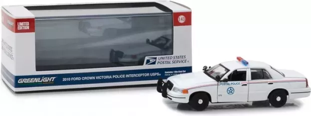 Greenlight Ford Crown Victoria Police Interceptor United States Postal Service 2010 1:43 86523