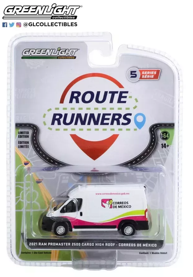 Greenlight Dodge Ram 2500 Promaster Van Cargo High Roof Correos De Mexico 2021 1:64 53050F
