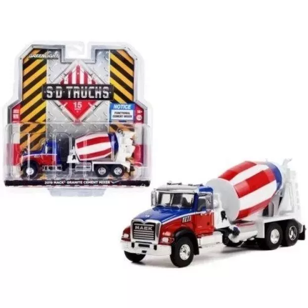 Greenlight Mack Granite Truck Cement Mixer Betoniera 3-assi 2019 1:64 45150C