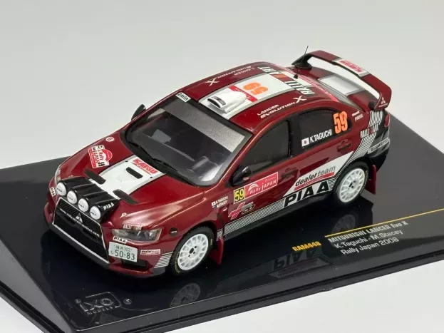 IXO Models Mitsubishi Lancer Evolution X N 59 Rally Japan 2008 night Version K.taguchi M.stacey 1:43 RAM448