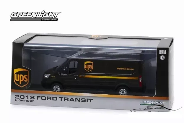 Greenlight Ford Transit Van Lwb High Roof United Parcel Service Ups 2018 1:43 86169