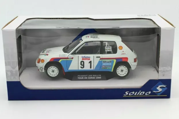 Solido Peugeot 205 N 91 Rally Tour De Corse 1989 Joseph Le Bihan Serge Kervarrec 1:18 1801703