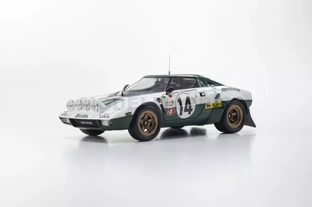 Kyosho Lancia Stratos Hf Alitalia night Version N 14 Winner Rally Montecarlo 1975 Sandro Munari Mario Mannucci 1:18 08130E