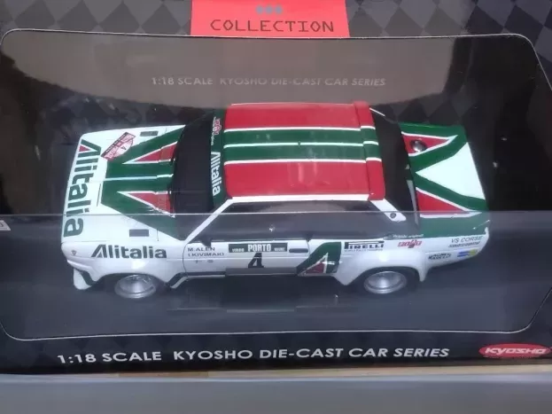 Kyosho Fiat 131 Abarth Alitalia N 4 Winner Rally Portugal 1978 M.alen L.kivimaki 1:18 08371A