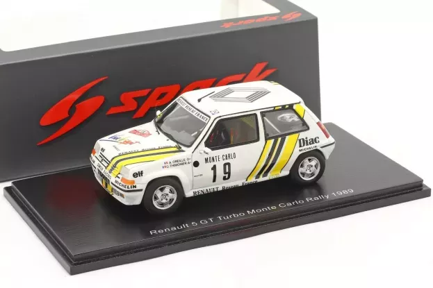 Spark Renault R5 Gt Turbo N 19 Rally Montecarlo 1989 A.oreille G.thimonier 1:43 S5565