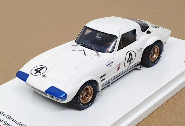 Truescale Chevrolet Corvette Grand Sport Coupe N 4 12h Sebring 1964 J.hall R.penske 1:43 TSM124321