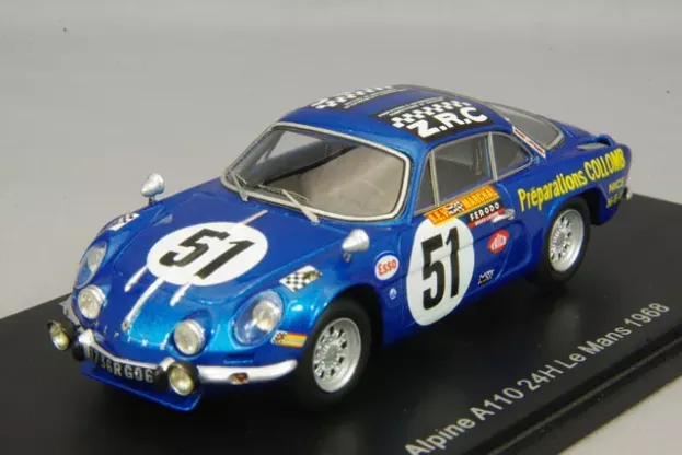 Spark Renault A110 Alpine Team B.collomb N 51 24h Le Mans 1968 B.collomb F.lacarreau 1:43 S6103