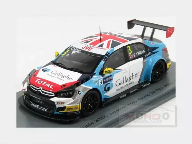 Spark Citroen C-elysee Wtcc Team Sebastien Loeb Racing N 3 3rd Macau Guia Race 2017 T.chilton 1:43 SA159
