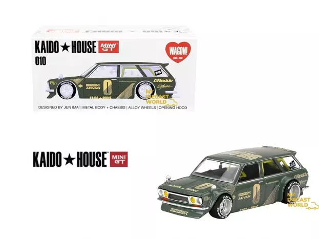 Mini-GT Datsun 510 Kaido House Designed By Jun Imai Sw Station Wagon 1972 1:64 KHMG010