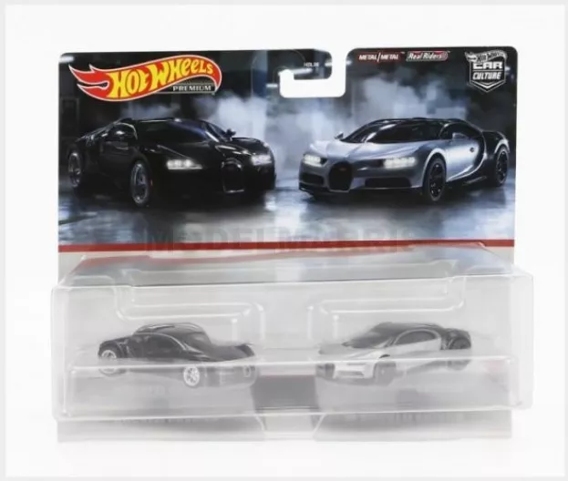 Hot Wheels Bugatti Set 2x Veyron 2009 + Bugatti Chiron 2016 1:64 HBL96-979K-HKF52