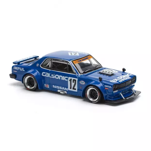 Pop Race Nissan Skyline Gt-r V8 r34 N 12 Calsonic Drift Hakosuka 2007 1:64 PR640114