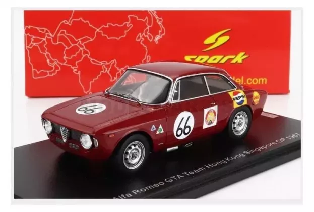 Spark Alfa Romeo Giulia Gta Team Hong Kong N 66 Singapore Gp 1967 Albert Poon 1:43 SA272