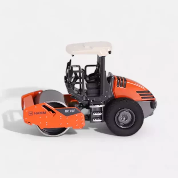 NZG Hamm Hc70i Rops Rullo Vibrante Bitamburo Liscio Schiacciasassi Stone Crusher Roll 1:50 11041