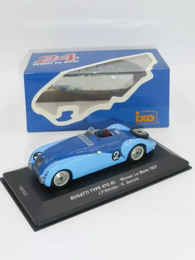 IXO Models Bugatti Type 57g 3.3l Team Roger Labric N 2 Winner 24h Le Mans 1937 J.p.wimille R.benoist 1:43 LM1937