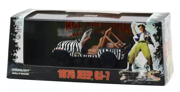 Greenlight Jeep Cj-7 Open 1976 When Nature Calls Ace Ventura Movie 1995 1:43 86574