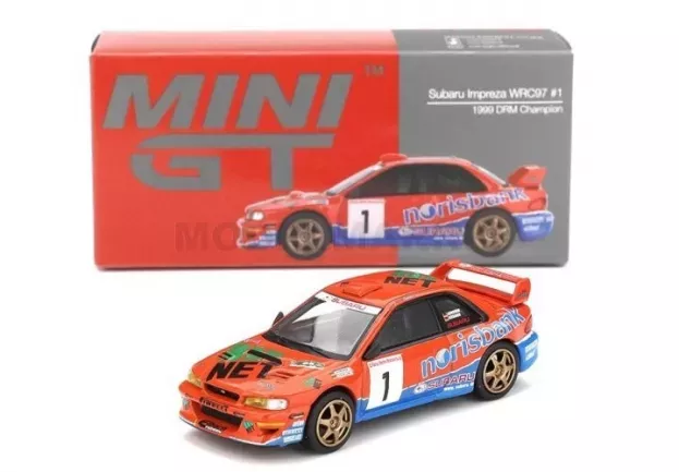 Mini GT Subaru Impreza Wrc97 N 1 Winner Rally Deutschland 1999 Armin Kremer Fred Berben 1:64 MGT01140-L